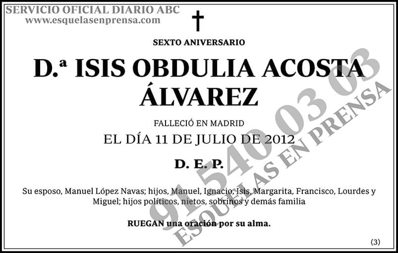 Isis Obdulia Acosta Álvarez